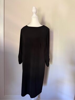 Chico's Black Midi Shift Dress